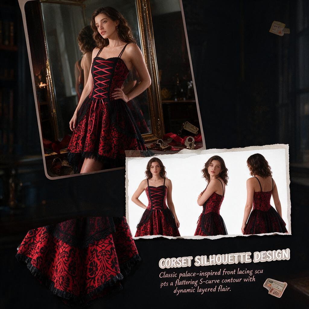 Halloween Cosplay Costume Retro Mesh Gothic Corset Dress Medieval Ghost Clothing